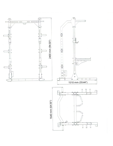 Image of HR70 Half Rack With Olympic Plate Holders