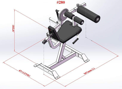 PB 280 Seated Plate Loaded Leg Extension/leg Curl Combo
