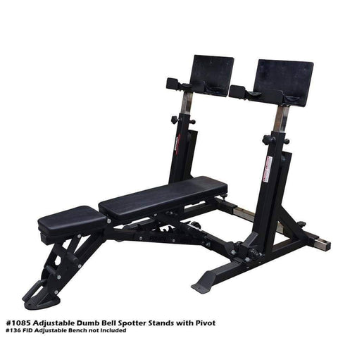 Image of PB 1085 Adjustable Horizontal Dumbbell Spotter Stands With Pivot System