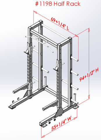 Image of PB 1198 Power Core Elite Half Rack