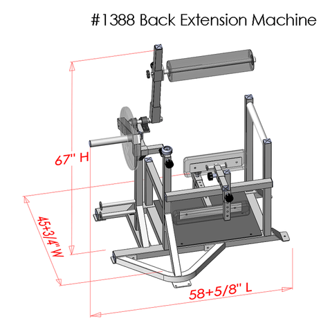 Image of PB 1388 Power Core Elite Plate Loaded Back Extension Machine