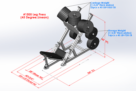 Image of PB 1500 Power Core Elite 45 Degree Leg Press