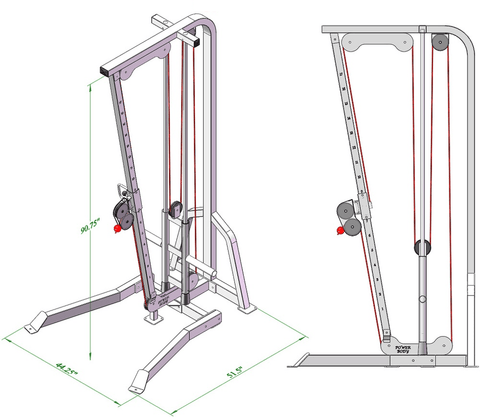 Image of Power Body 1643 Plate Loaded Adjustable Single Pulley