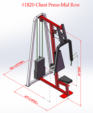 Image of PB 1820 Selectorized Multi-press Combo (Chest Press/incline Press/shoulder Press/mid Row)
