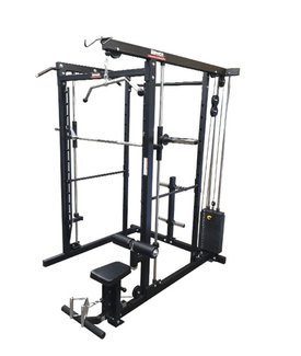PB 1831 Smith Machine Full Rack With With Hi Lat/Low Row Combo