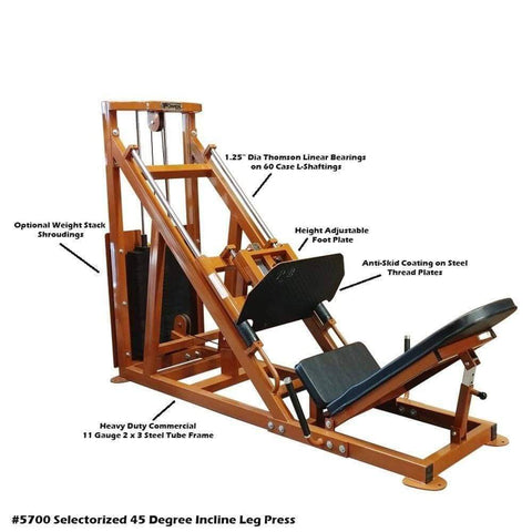 Image of PB 5700 Selectorized 45 Degree Incline Leg Press