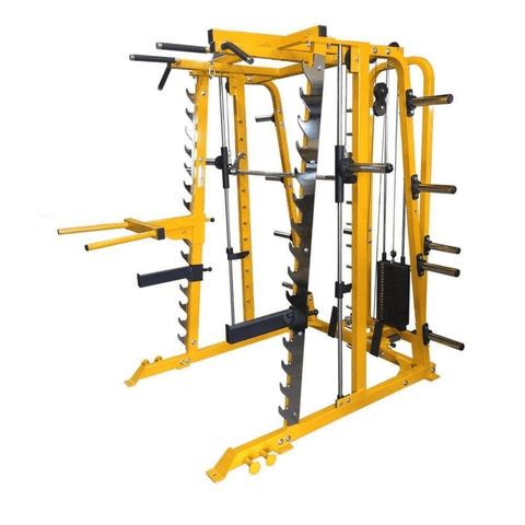 Image of PB 585A Smith Machine Half Rack With Hi Lat/low Row Combo