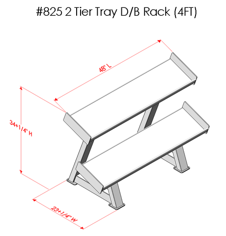 Image of PB 825 PB Elite 2 Tier Tray Style Dumbbell Rack