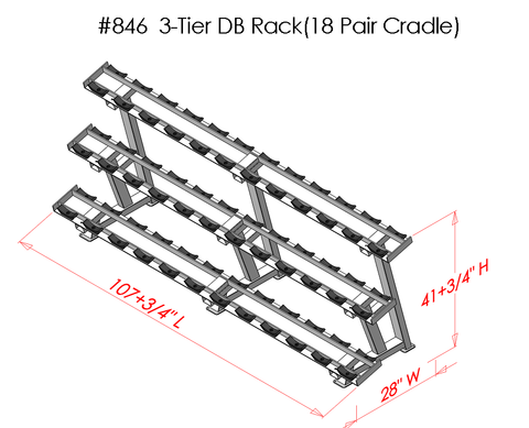 Image of Power Body 846 Dumbbell Rack