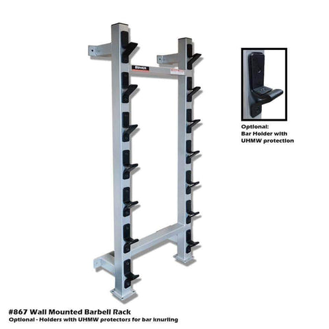 Image of PB 867 Power Core Elite Wall Mounted Barbell Rack