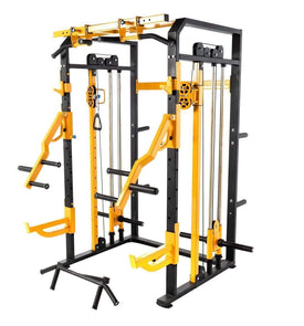 T101 Plate Loaded Functional Trainer Rack Combo with Lever Arms and Selectorized Multi-Grip Station