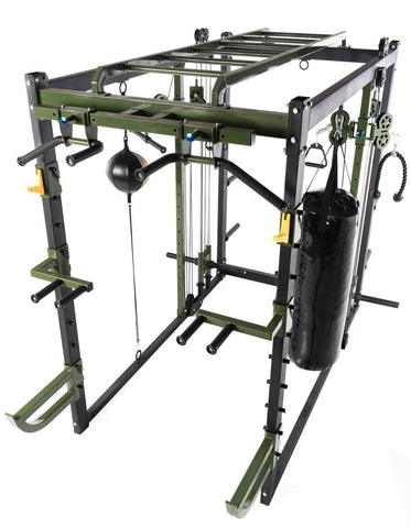 Image of T103 Crossfit and Boxing Cage with Functional Trainer and Power Rack Combo