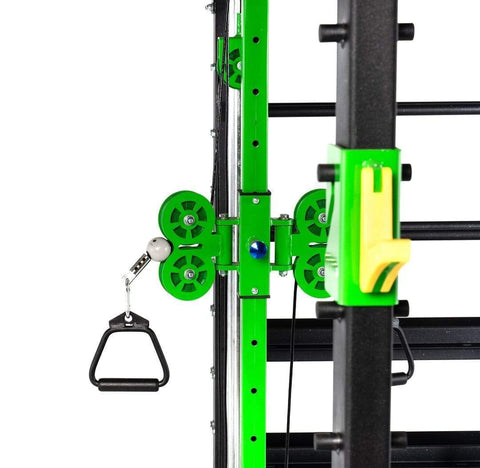 Image of T104 Multi-Exercise CrossFit Cage with Plate-Loaded Functional Trainer and Lever Arms with Punching Bags