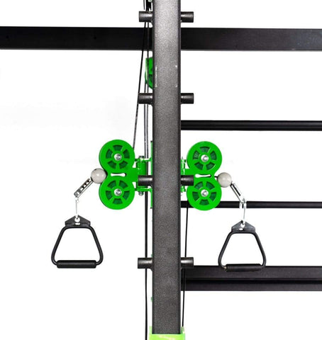 Image of T104 Multi-Exercise CrossFit Cage with Plate-Loaded Functional Trainer and Lever Arms with Punching Bags