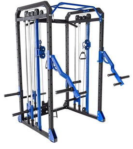 T105 Power Rack with Lever Arms and Plate Loaded Functional Trainer with High Lat Low Row Combo