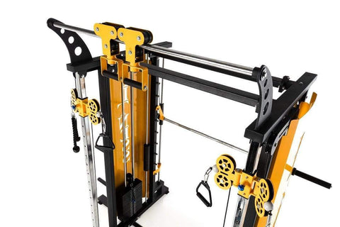 Image of T302 Functional Trainer Smith Machine Combo and Rotating Adjustable Handles Pull-up Bar