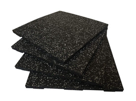 Thick Rubber Floor Gym Tiles(4 Pack) - 19.5" x 19.5" x 1"