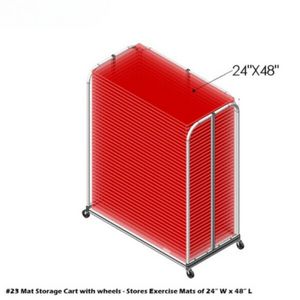 PB 23 Mat Storage Cart With Wheels