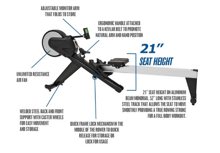 C500 Magnetic Air Rower