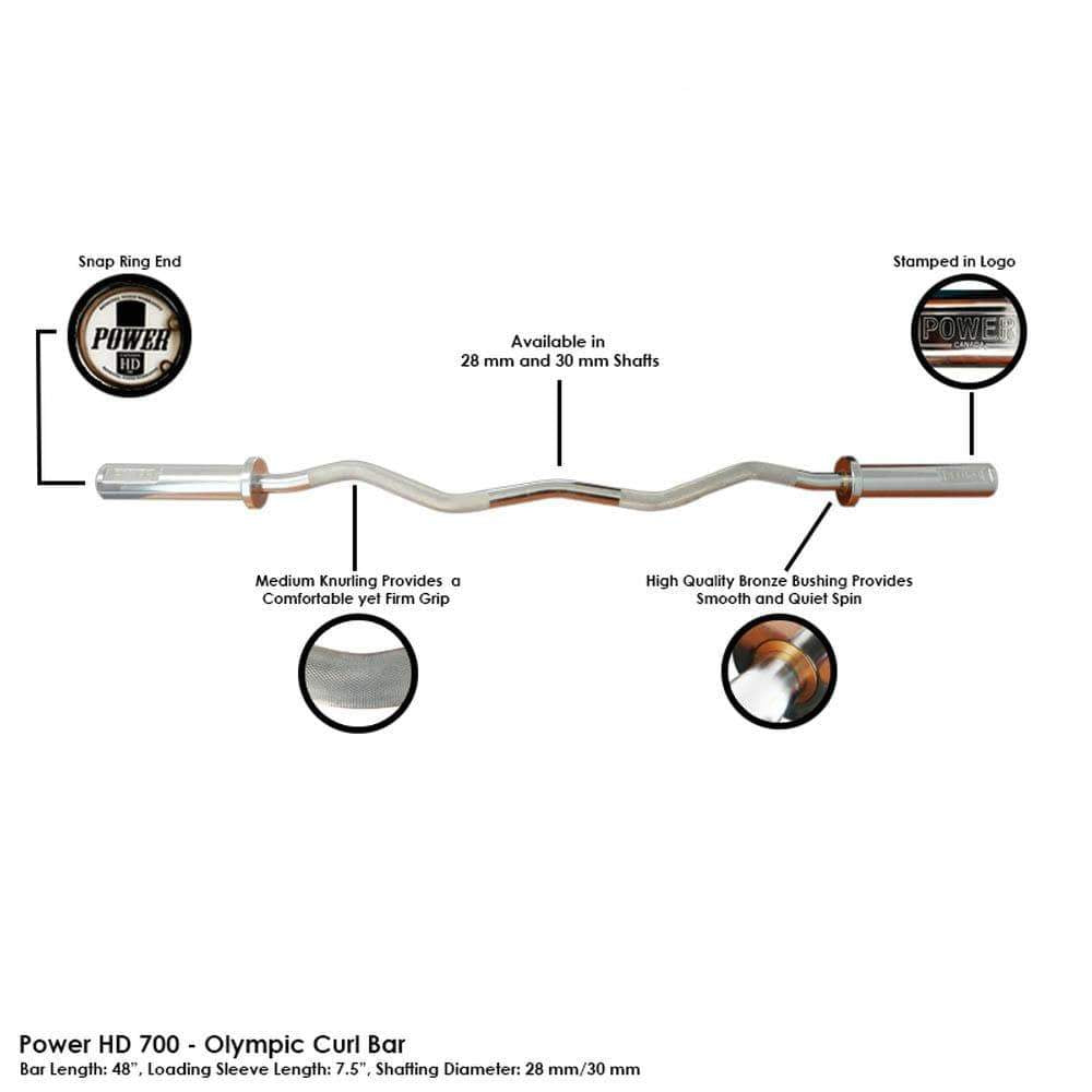 HD 700 - Olympic EZ Curl Bar - 28mm Grip