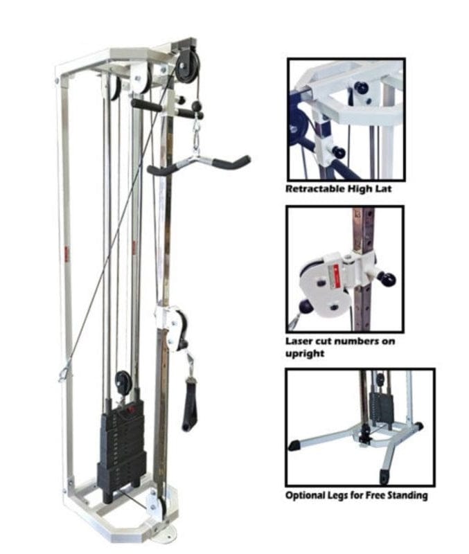 PB 2122 Rehab Single Station Pulley Adjustable With High Lat Combo
