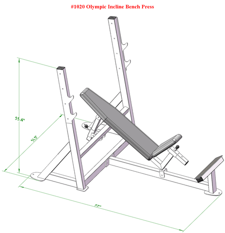 Image of PB 1020 Olympic Incline Adjustable Bench Press