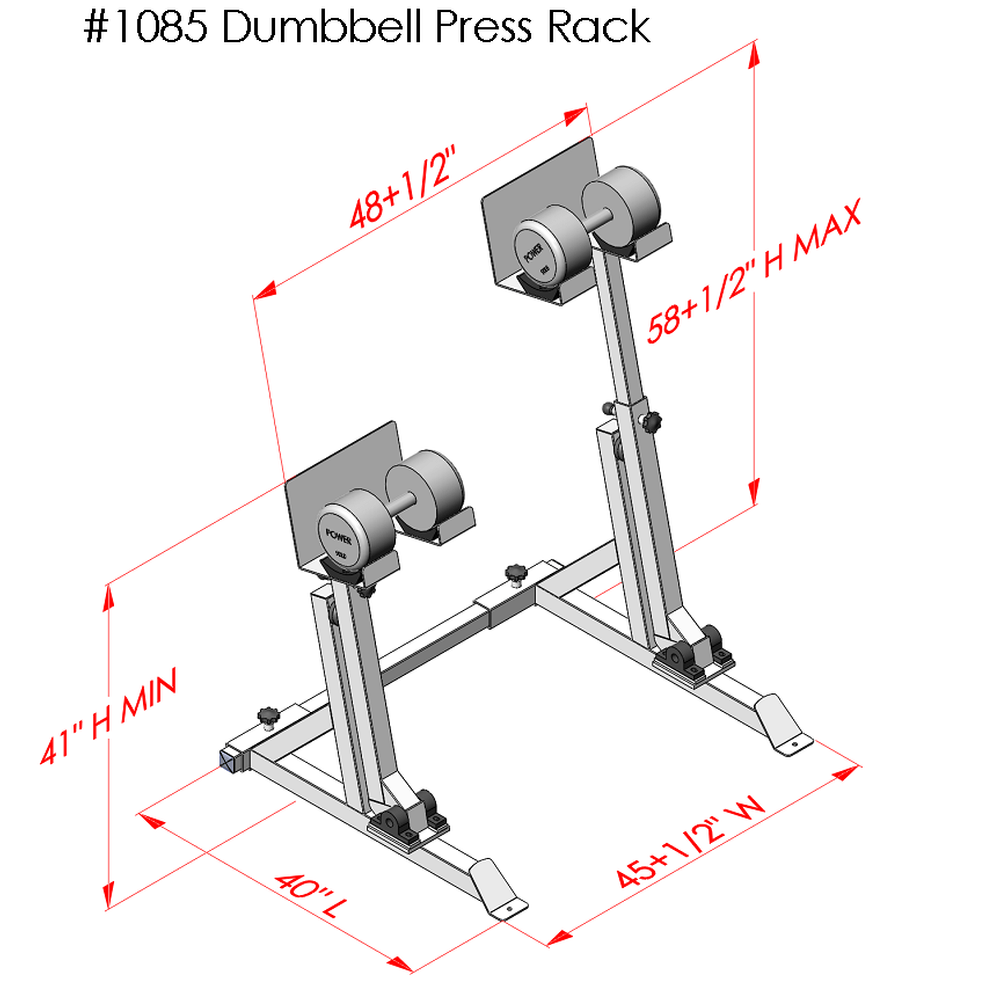 PB 1085 Adjustable Horizontal Dumbbell Spotter Stands With Pivot Syste Unofive