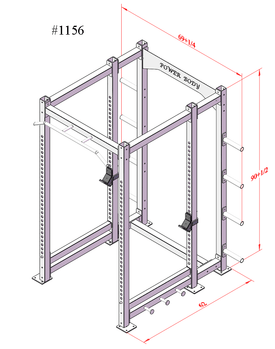 PB 1156 Power Core Performance Full Power Rack - (11 or 7 gauge steel)