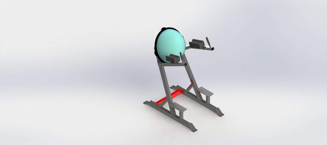 PB 1215 Hip Flexor / Leg Raise Station With Half Stability Ball