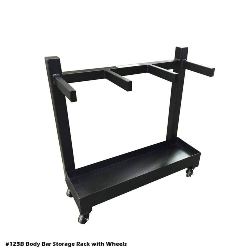 PB 123B Body Bar Storage Rack With Wheels