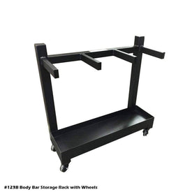 PB 123B Body Bar Storage Rack With Wheels