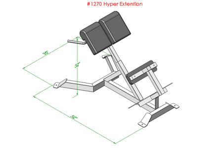 PB 1270 45 Degree Hyper Extension