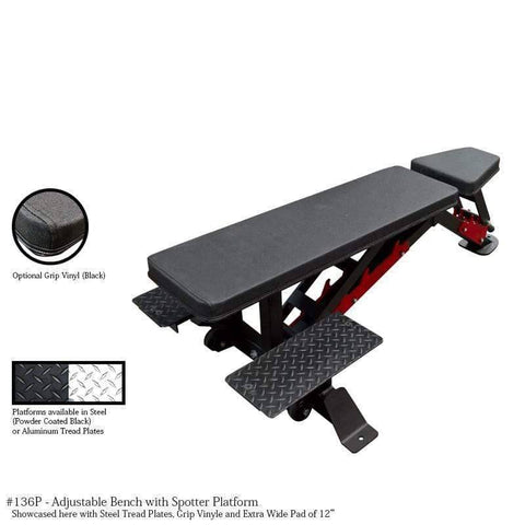 Image of PB 136P Adjustable Heavy Duty Bench With Spotter Platform