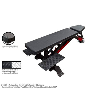 PB 136P Adjustable Heavy Duty Bench With Spotter Platform