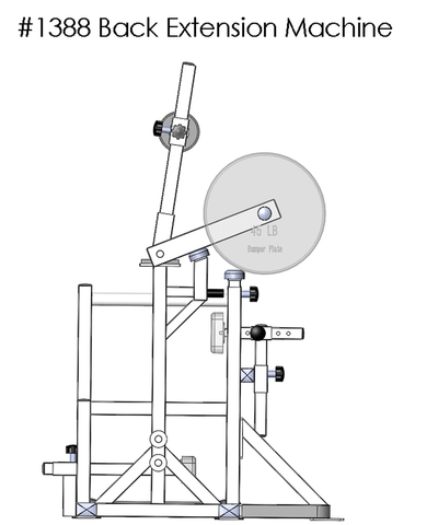 Image of PB 1388 Power Core Elite Plate Loaded Back Extension Machine
