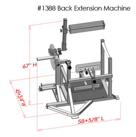 PB 1388 Power Core Elite Plate Loaded Back Extension Machine