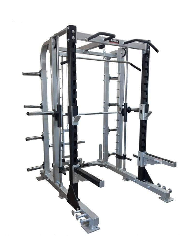PB 1630L Power Core Elite Smith Machine half Rack With Hi Lat low