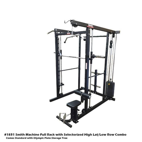 Image of PB 1831 Smith Machine Full Rack With With Hi Lat/Low Row Combo