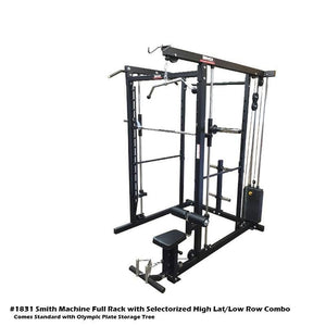 PB 1831 Smith Machine Full Rack With With Hi Lat/Low Row Combo