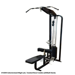 PB 1833 Selectorized High Lat Pull Down And Mid Row Combo