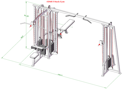 PB 2048 Jungle Gym - 5 Independent Stacks