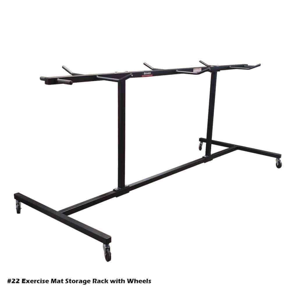 PB 22 Exercise Mat Storage Rack With Wheels