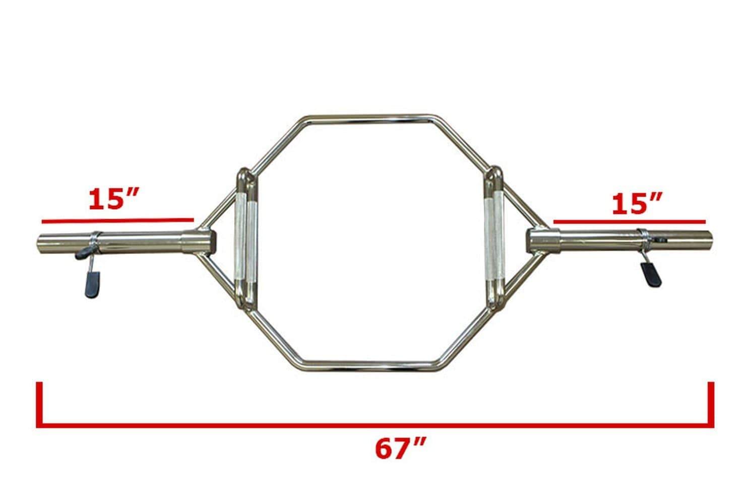 PB 408 Heavy Duty Olympic Hex Trap Bar With 15" Loading Sleeves-4 Handles