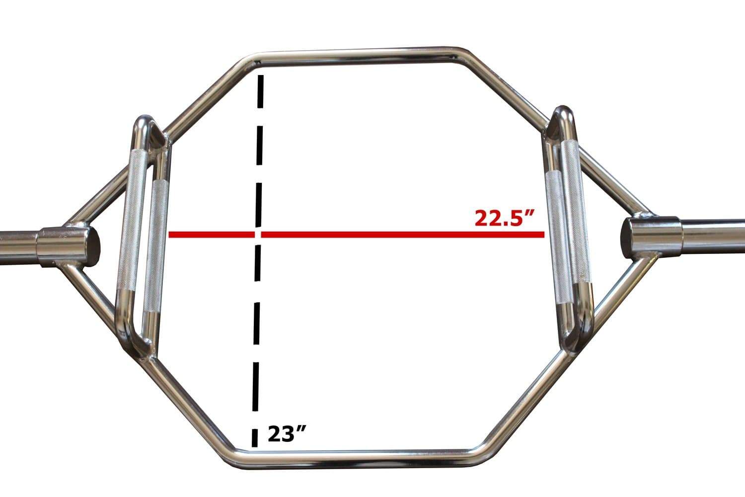 PB 408 Heavy Duty Olympic Hex Trap Bar With 15" Loading Sleeves-4 Handles