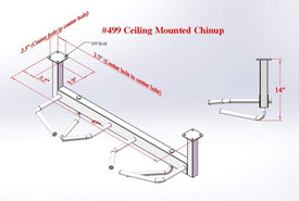 PB 499 Power Core Elite Ceiling Mounted Chin Up Station