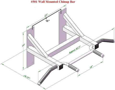 Image of PB 501 Power Core Elite Chin Up Station (Wall Mounted)