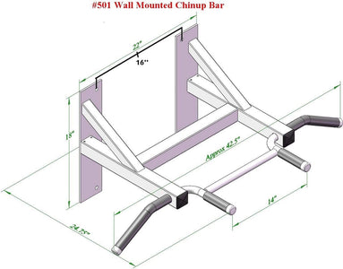 PB 501 Power Core Elite Chin Up Station (Wall Mounted)