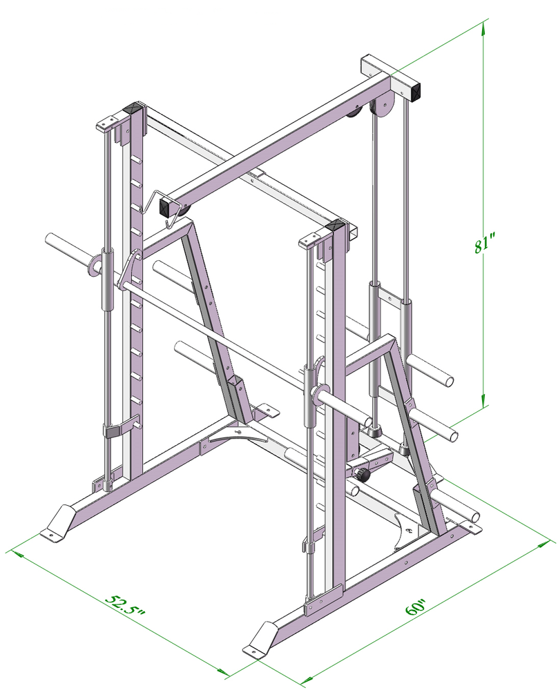 PB 576E Smith Machine With Hi-low Combo