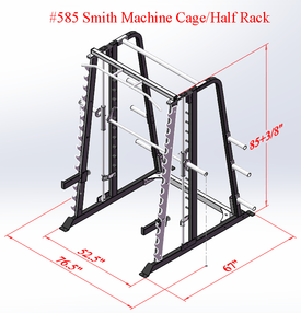 PB 585 Smith Machine And Half Rack Combo