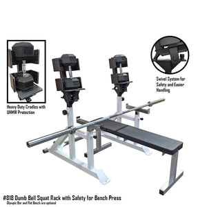 PB 818 Dumbbell Squat Rack With Safety